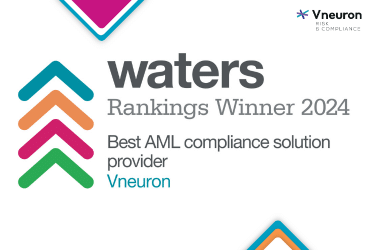 Vneuron secures the top spot once again! Named Best AML Compliance Solution Provider in Waters Rankings 2024 for the Second Consecutive Year